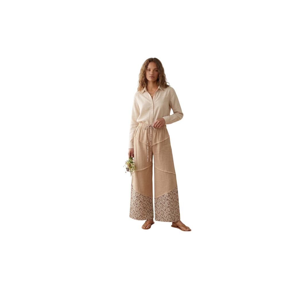 Ruri & Ruda Wide Leg Gauze Boho Pants S NWT